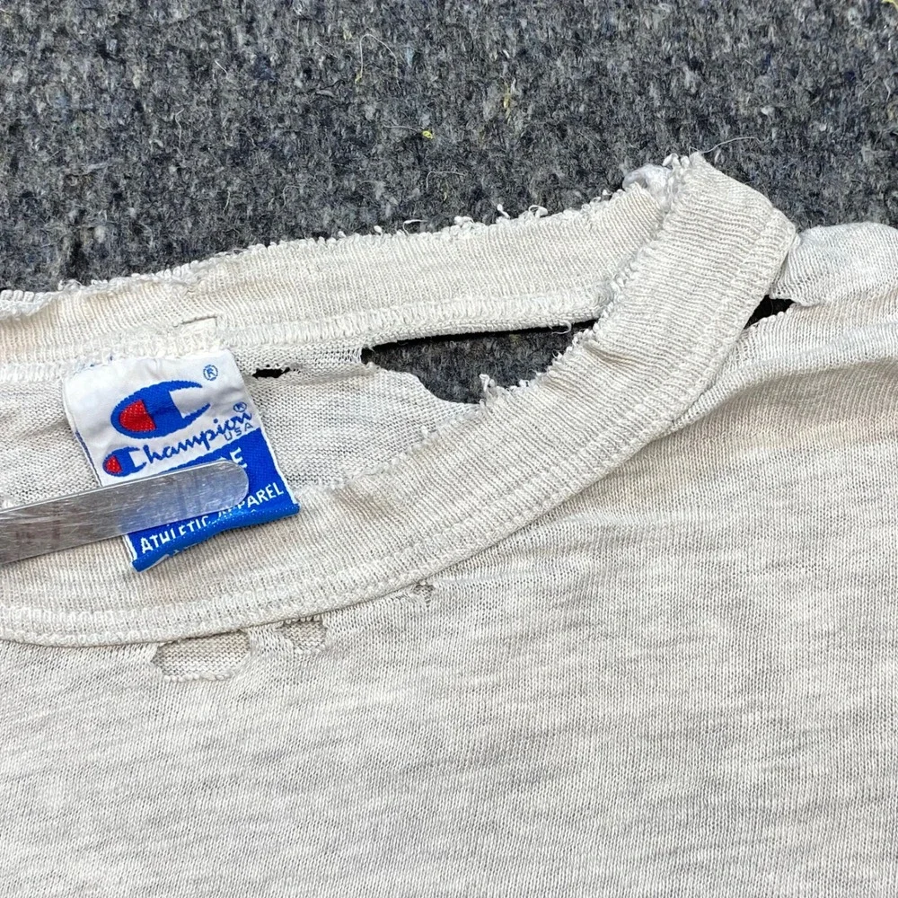 Champion TShirt Sz XL Mens Gray Grunge Distressed It Takes A Little More Graphic - Picture 4 of 12